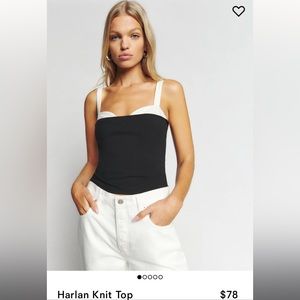 Reformation Harlan Knit Top size XS